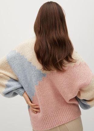 Теплий в'язаний светр/джемпер у стилі mango10 фото