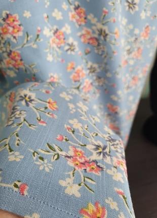 Платье с цветочным принтом легкое свободное трапеция оверсайз