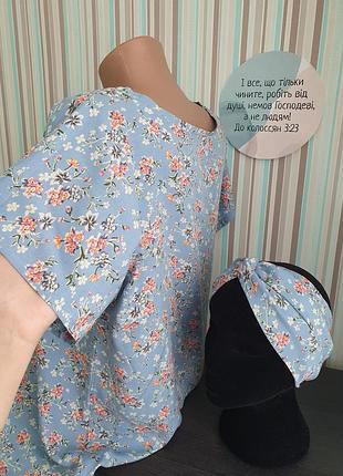 Платье с цветочным принтом легкое свободное трапеция оверсайз