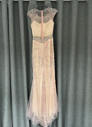 Нежно-розовое выпускное платье7 фото