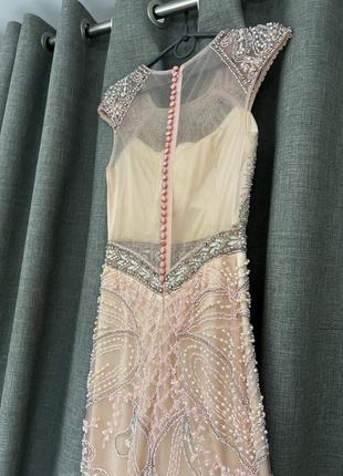 Нежно-розовое выпускное платье8 фото