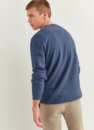 Светрик чоловічий springfield, колір синій😍 свитер кофта реглан пуловер свитшот водолазка гольф2 фото