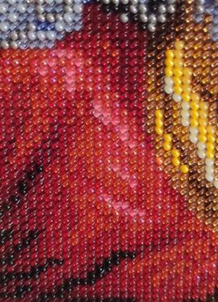 Икона "тайна вечеря" вышита бисером