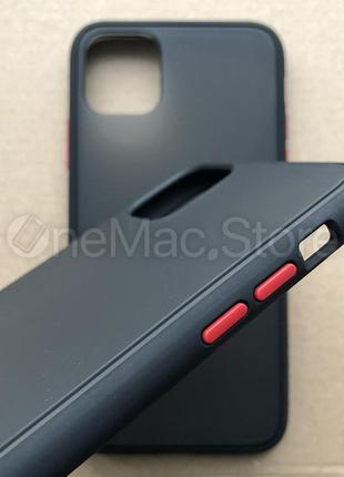 Чехол frame для iphone 11 pro max (черный с красными кнопками)3 фото