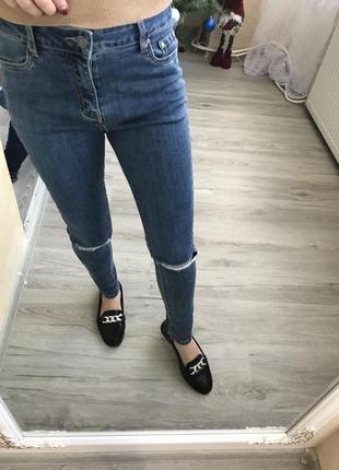 Джинсы джинси рваные скинни (zara asos h&m)1 фото