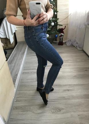 Джинсы джинси рваные скинни (zara asos h&m)4 фото