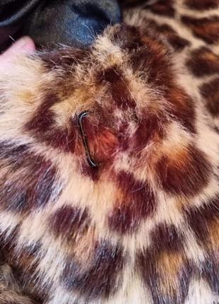 Меховая леопардовая жилетка , безрукавка , h&m2 фото