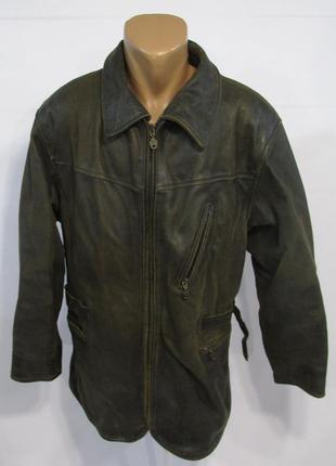 Куртка кожаная rock blue, 44 (xl), винтаж (иск состаренная), отл сост!