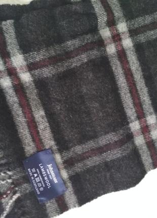 Шотландский шерстяной шарф johnstons оригинал, клетка2 фото