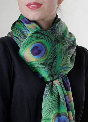 Шикарный большой палантин из шелка и вискозы fox&chave