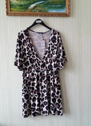 Boohoo платье  леопардовый принт очень женственное и красивое точно такое как на модели4 фото