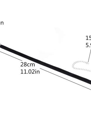 Новый cтильный черный чокер под замшу колье ожерелье.4 фото
