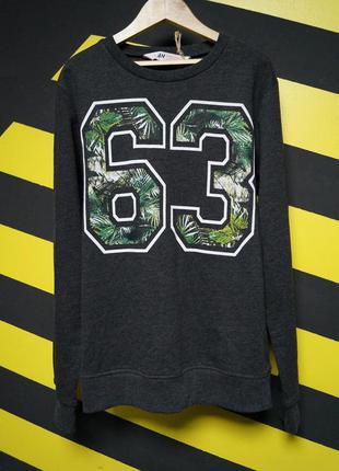 Світшот з цифрами в тропічний візерунок