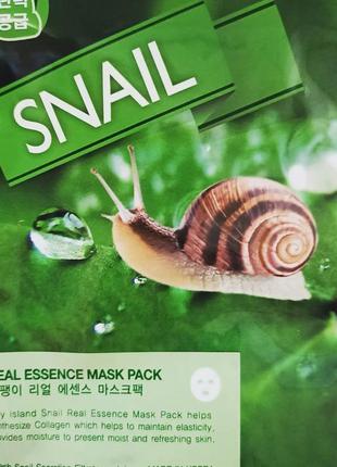 Тканевая маска may island real essence snail mask pack2 фото