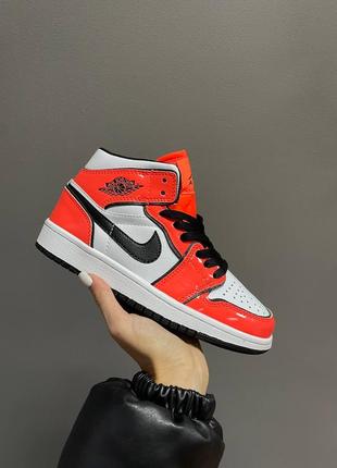 Nike air jordan 1 retro mid "turf orange" жіночі кросівки найк аїр джордан