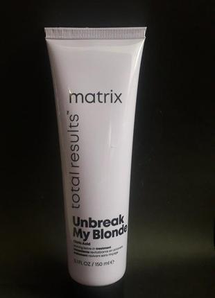 Matrix total results unbreak my blonde reviving leave-in treatment средство для волос, распив.