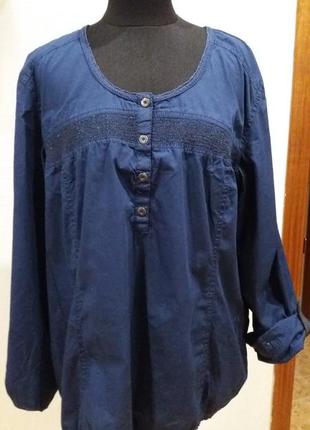 Новая кофта блуза рубашка синяя cecil раз.18 (пог 61)1 фото