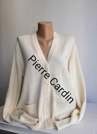 Шерстяной кардиган кофта pierre cardin,р. 48,l,xl,m,14,12,40,38