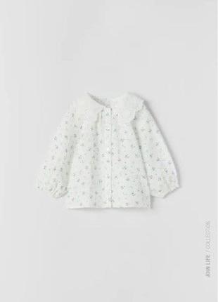 Нарядная красивая хлопковая блуза кофта блузка для девочки от zara1 фото