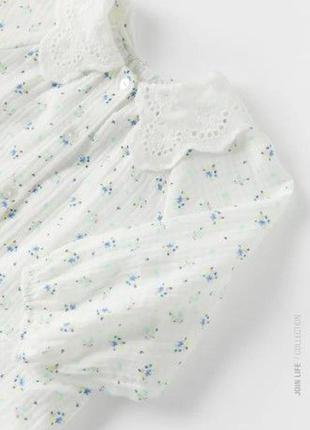 Нарядная красивая хлопковая блуза кофта блузка для девочки от zara2 фото