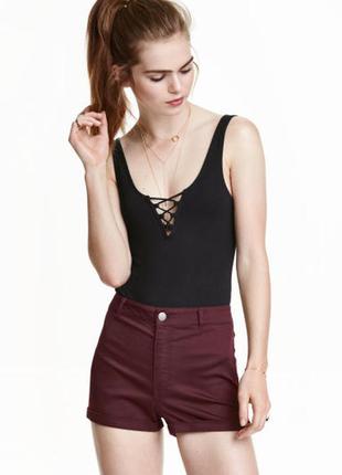 Шорти із завищеною талією, h&m, l