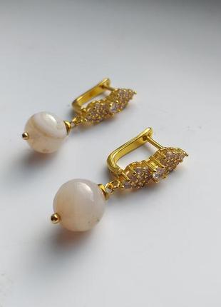 Серьги с агата