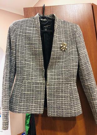 Пиджак твидовый zara