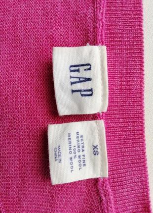 Шерстяной тоненький свитер gap из merino шерсти, размер xs,s, m2 фото