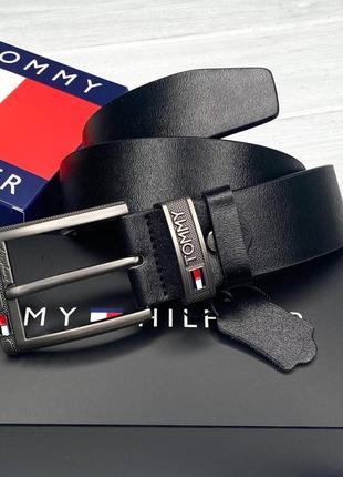 Подарунок на 14 лютого чоловічий ремінь tommy hilfiger чорний подарунковий набір