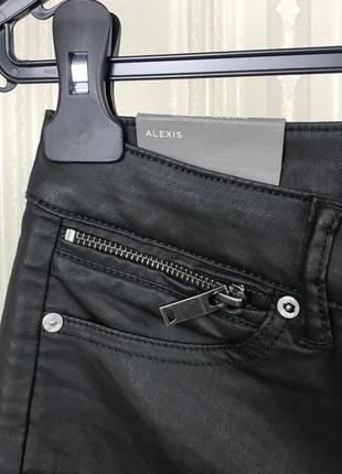Новые байкерские джинсы под кожу матовые  reiss alexis8 фото