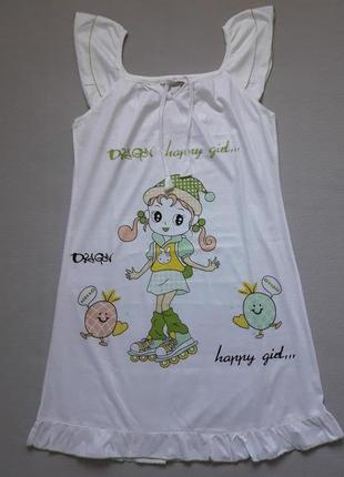 Классная ночная рубашка в мультяшный принт leshuja