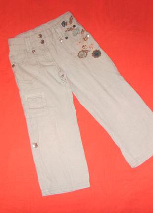 Брючки-бриджи летние лён 5 лет