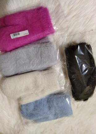 Варежки , рукавицы, перчатки, ангора, зима , теплые, теплые , двойные , 7цветов