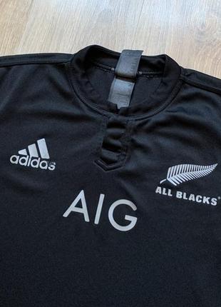 Мужская спортивная футболка регбийка adidas all blacks3 фото