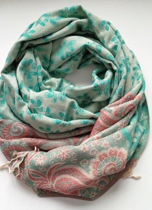 Базовый женский натуральный базовый шарф- 100 % кашемир