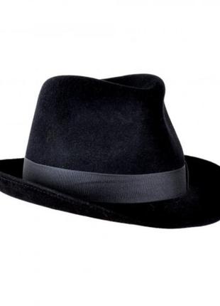 Шляпа мужская маскарадная  федора фетровая стильный аксессуар для вечеринки+ подарок5 фото