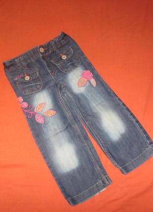 Джинсики с аппликацией 3-4 года 104 см рост