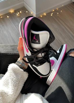 Кроссовки nike air jordan retro mid black pink4 фото