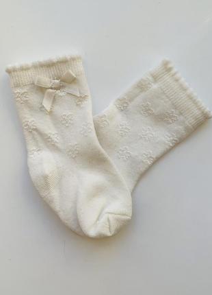 Шкарпетки дитячі з бантиками на малу 0-6 міс.
