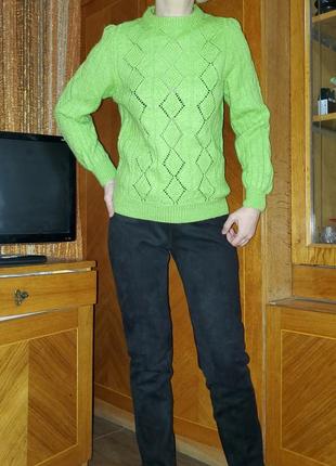 Яркий шерстяной свитер antoni&alison шерсть кашемир4 фото
