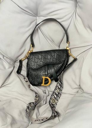 Шикарная черная женская сумочка известный бренд жіноча стильна чорна сумка