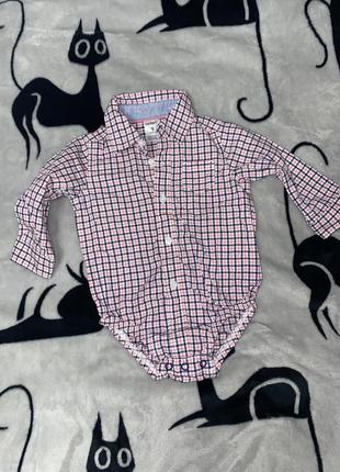 Боди рубашка на мальчика 9-12 мес
