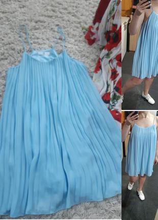 Стильне плаття плиссеровка в блакитному кольорі, missguided, p. 8-10