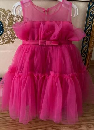 Сукня святкова ошатна рожева4 фото