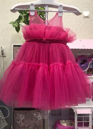 Сукня святкова ошатна рожева3 фото