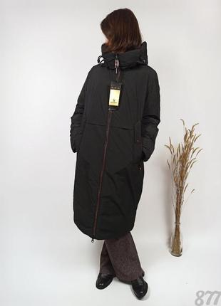 Зручне зимове пальто оверсайз, женское зимнее пальто