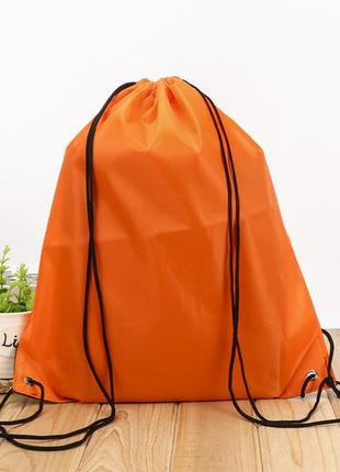 Сумка-мішок/рюкзак міський, для спортивної форми та змінного взуття «4 сезони» (помаранчевий)2 фото