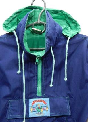 Куртка -вітровка (анорак) з капюшоном на підкладці р. 30-34,ріст 110-116, 022д5 фото