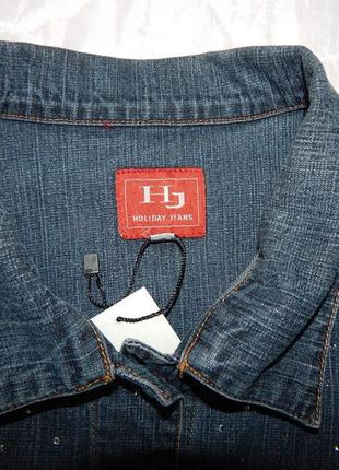 Куртка джинсовая женская со стразами holiday taglia vintage, rus р.50-52, eur 42 066dg (только в указанном7 фото