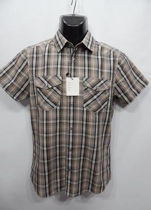 Мужская рубашка с коротким рукавом h&m оригинал (039кр) р.46